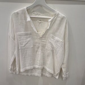 Lou & Grey Cream Textured Top